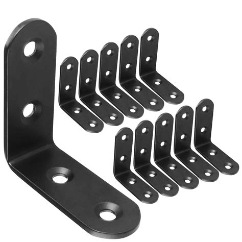 black steel metal brackets|black l brackets.